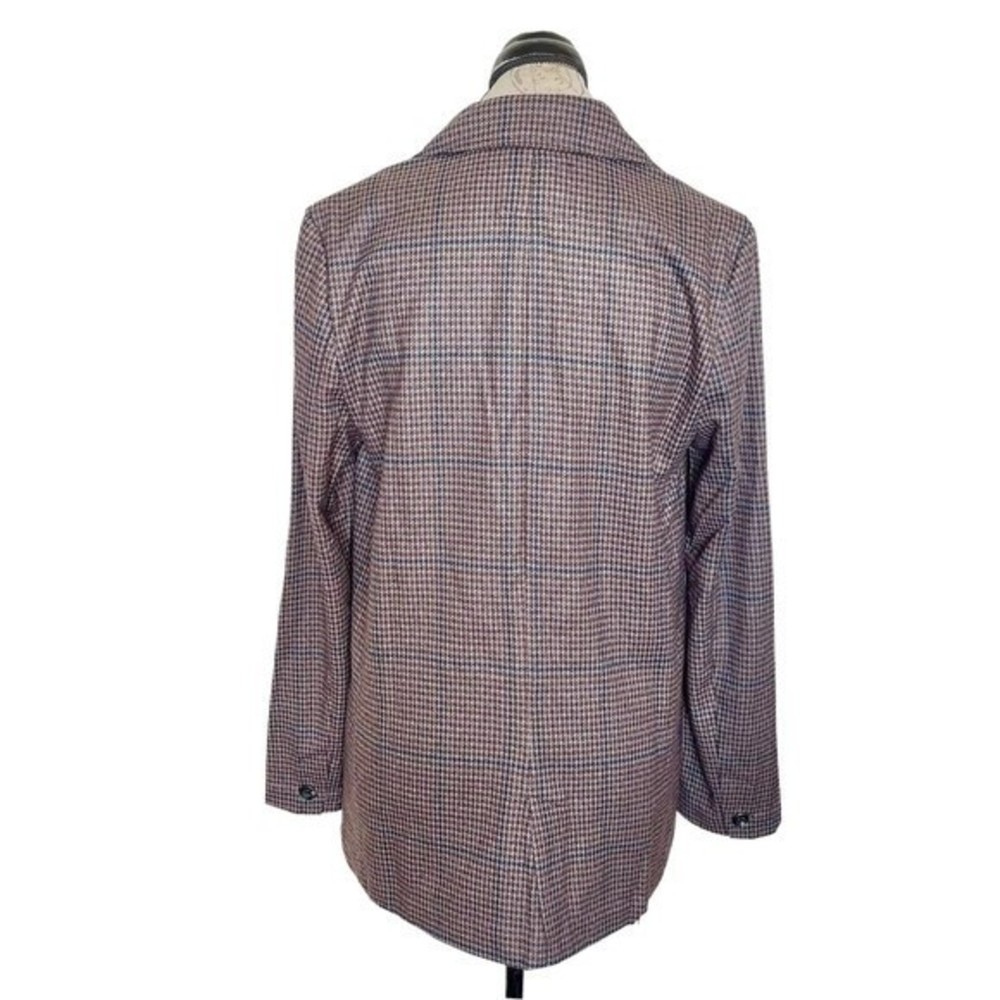Sanctuary Daily Oxford Blazer Jacket Medium Single Button Plaid Preppy Workday - Picture 5 of 15